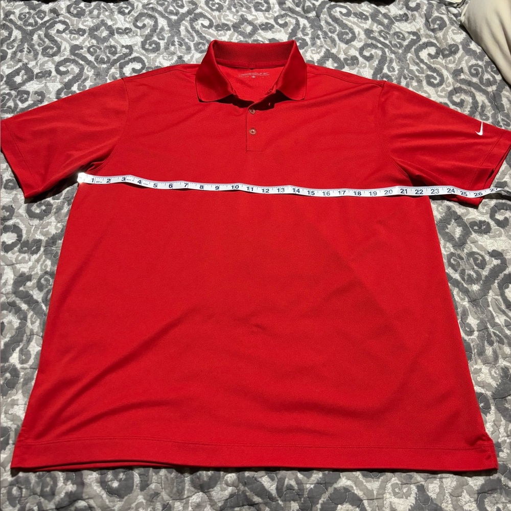Nike Golf Drifit Men's Red Polo Shirt Size Large